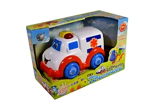 Машинка музыкальная Скорая помощь (11016) (B976095R) (со светом) (батарейки) (коробка)