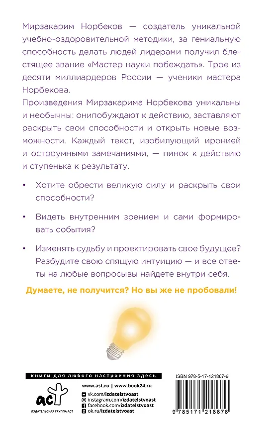 Книга Опыт дурака 6. Как работает интуиция (Мирзакарим Норбеков) — 2