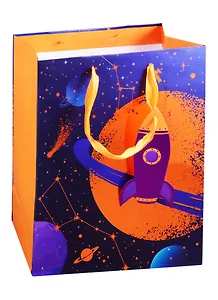 Пакет подарочный "Космос", А4