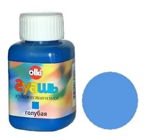 Гуашь художественная Olki 100мл голубая
