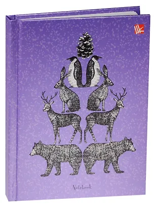 Записная книжка А6 80л "Графика. Животные" 7БЦ, глянц. лам., Listoff 241887