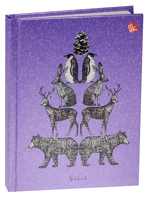 Записная книжка А6 80л "Графика. Животные" 7БЦ, глянц. лам., Listoff 241887 — 1