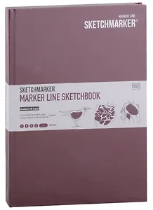 Скетчбук 17,6*25см 44л "SKETCHMARKER MARKER LINE", 160г/м2, 7БЦ, цв.бургундия