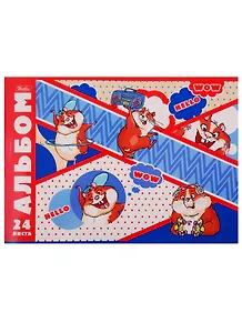 Альбом для рисования Hatber, "Ассорти", А4, 24 листа, на скобе