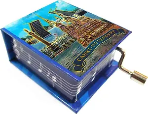 Муз.шкатулка фольга Спас-Дворцовая-Мосты (К Элизе) цв.синий