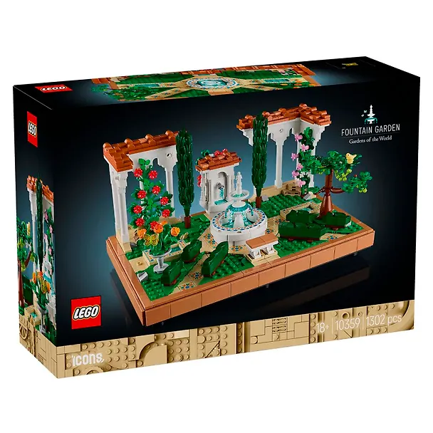 10359 Конструктор LEGO Icons Сад с фонтаном, 1302 деталей, возраст 18+ 3165433 — 6