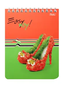 Блокнот А6 40л кл. "Фруктово-Ягодный Шик" карт.обл., гребень, ассорти, Hatber