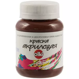 Акриловая коричневая краска olki, 100 мл — 252093 — 1