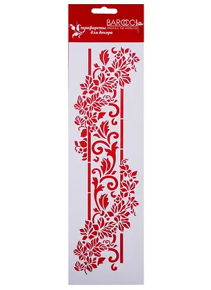 Трафарет Barocci ПВХ многоразовый 10х32см Б-085 2765219