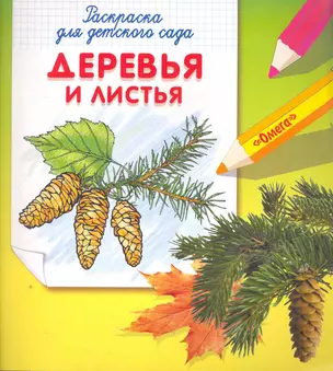 Раскраска для детского сада. Деревья и листья / (мягк) (СуперРаскраска). Разгуляев П. (Омега) — 2252141 — 1