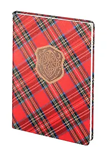 Ежедневник недатированный, 140*200мм 192стр. InFolio/Инфолио Scotland Красный интегральный переплет