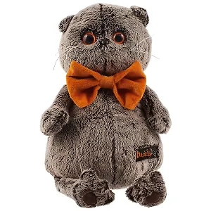 Игрушка мягкая Budi Basa, Басик в рыжем бархатном банте 25см