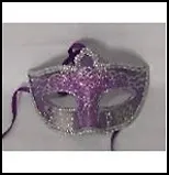 Карнавальная маска "Леди" (22534) (с атласной лентой) (Феникс-Презент)