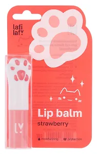Бальзам для губ Лапка котика (клубника) (3,2мл) (Lafilaf)