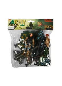 Набор пластмассовых игрушек 2 солдата машины и аксес. (2266-43) (15002106) (упаковка)