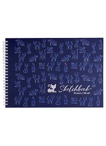 Скетчбук А4 40л "КотоФитнес" 160г/м2, тонир. картон, фольга, спираль