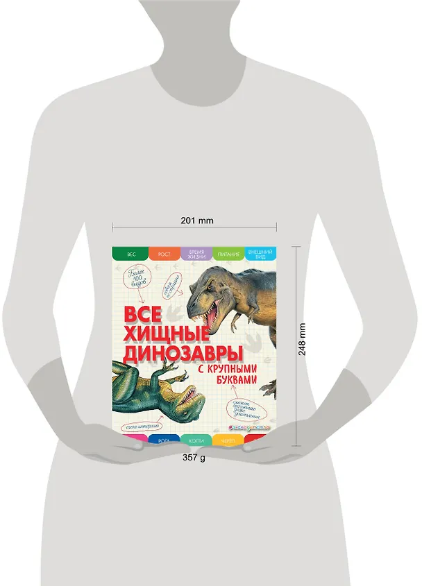 Книга Все хищные динозавры с крупными буквами (Елена Ананьева) — 6