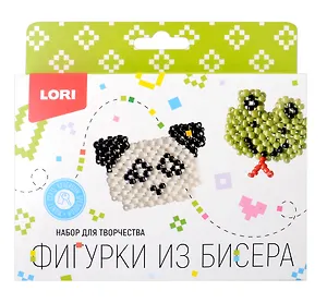 Фигурки из бисера. "Панда, лягушонок". Набор для творчества