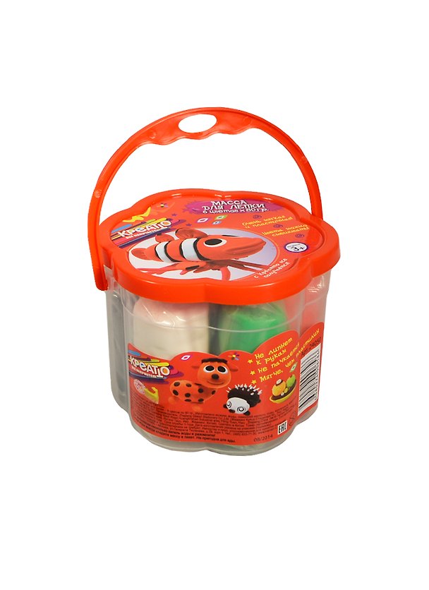 Масса для лепки Креатто (24050) (6цв.х80гр.) (3+) (банка) 2444471 — 1