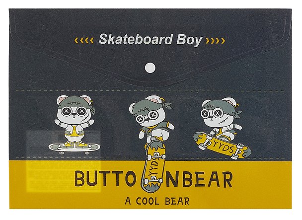 Папка -конверт «A cool bear» А4 на кнопке 3039774 — 1