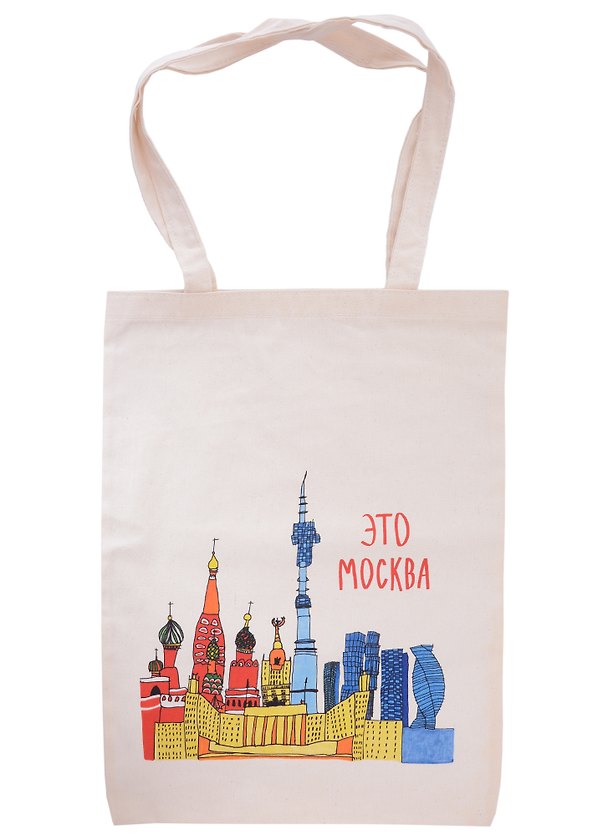 Сумка-шоппер  Это Москва (неокрашенная)(35х47)(Наивно?Очень) 2951440 — 1