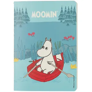Записная книжка Moomin "Муми-тролль на лодке", А6, 32 листа, клетка
