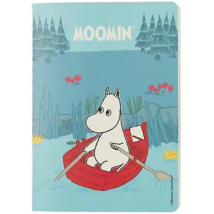 Записная книжка Moomin "Муми-тролль на лодке", А6, 32 листа, клетка 262981