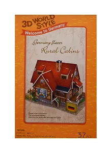 Конструктор 3D Здания Германия Rugal Gabins (W3128h) (11069404) (37 дет.) (16,5х11,2х9,5см) (3