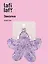 Заколка-крабик Цветок прозрачный/голубой узор (пластик) (12-253004-С8) (Lafilaf) — 3104655 — 1