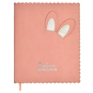 Дневник шк. "Заячьи ушки" кожзам, мягк.переплёт, съёмная обложка, аппликация, тиснение фольгой, одно ляссе, загругл.углы, пантон, универс.шпаргалка