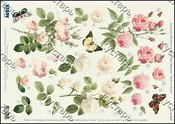 Аппликация бумажная вырубная для объемных рисунков (G82101) Цветы 1 2260955