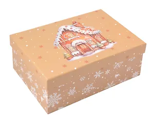 Коробка подарочная "Пряничный домик" 23*16*9,5, НГ, картон 3104098