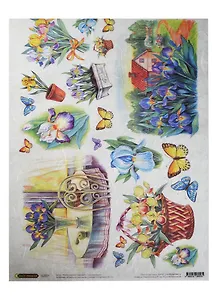 Рисовая бумага для декупажа Craft Premier Ирисы на рассвете (CP00535) (А3) (25г/м) (упаковка)