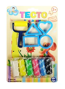 Тесто для лепки Рамочки (2053) (6 цветов) (5 инструментов) (102гр) (2+) (упаковка)