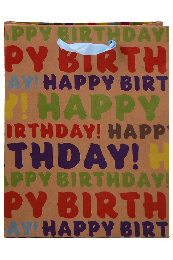 Пакет А5 23*18*10 "Happy Birthday to you" нейтр., бум.мат 2928219 — 2