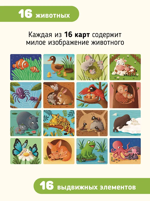 Книга Тяни и смотри. Где чей дом? 16 карточек с выдвижными элементами (Елена Макаревич) — 8