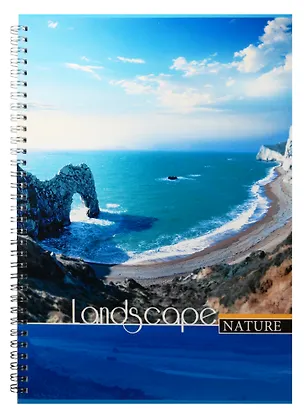 Тетрадь в клетку BG, "Морской пейзаж", А4, 80 листов, в ассортименте 241631