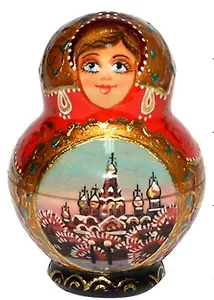 Сувенир, АКМ, Матрешка-пузико 3м СПб h-8см М03-0008-10ВПР