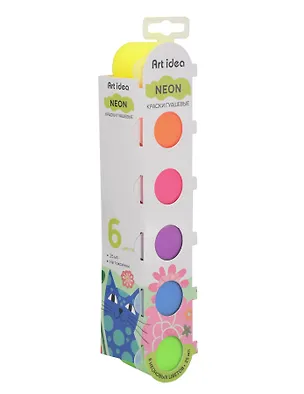 Краски гуашевые 05цв неон, подвес, Art idea 3109310