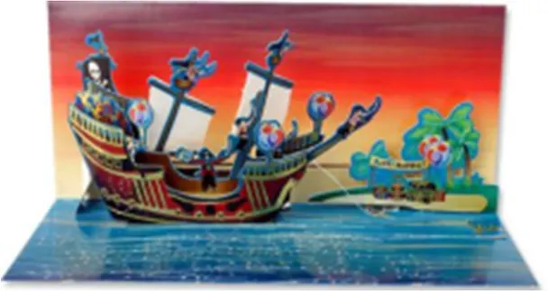 3D открытка Пиратский корабль (Pirates) (панорама) (A053) 2384690 — 1
