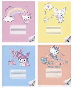 Тетрадь в линейку Hello Kitty + Kuromi, 12 листов, в ассортименте