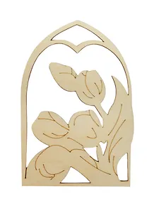 Заготовка Весенние цветы (модель 3) (SDF0000322) (15см) (дерево) (упаковка)