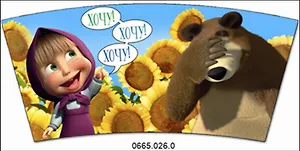Кружка керамическая Маша и Медведь в под. уп. (0665.026.0.) (300мл) (Хочу Хочу Хочу)