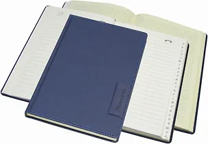 Алфавитная книга А5,104 листа, синяя, кожзам 253601