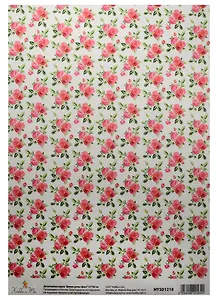 Декупажная карта Дикие розы (фон) 21*30см