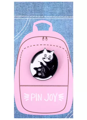 Значок Pin Joy Коты Инь-Ян (металл) — 2899464 — 1