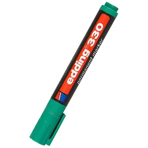 Маркер 330 перманентный, зеленый, 1-5мм, скошен., Edding