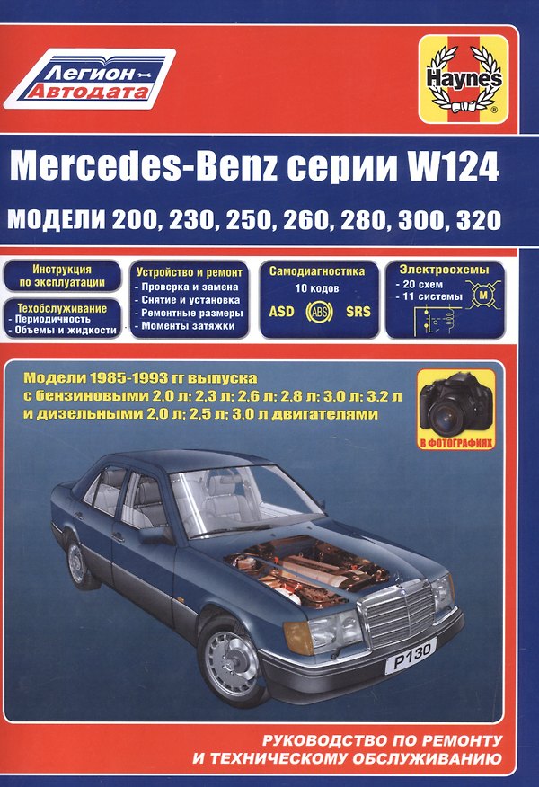 Книга Mercedes-Benz серии W124 модели 200 230 260 280 300 320… 1985-1993 гг. вып. (м) () — 1
