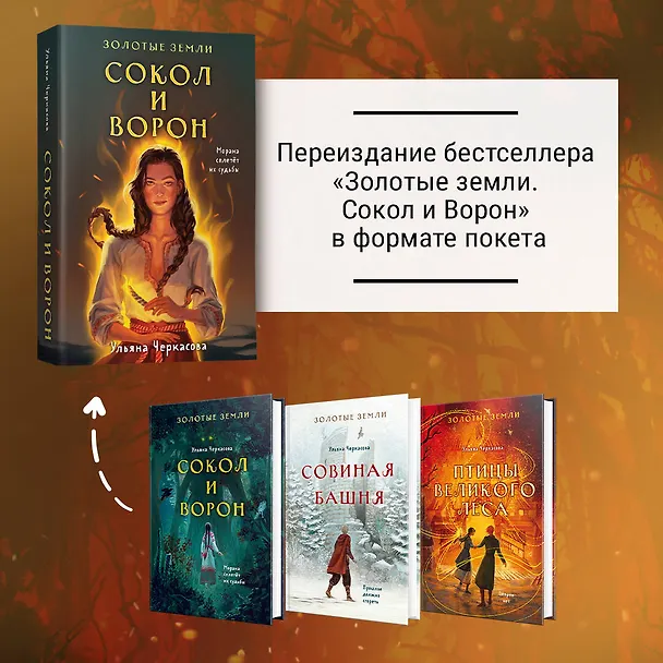 Книга Комплект Золотые Земли (книга Сокол и ворон+тетрадь) (Ульяна Черкасова) — 8