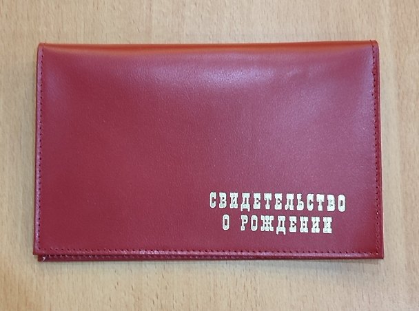 Обложка для свидетельства о рождении, кожа, в ассортименте 318005 — 1
